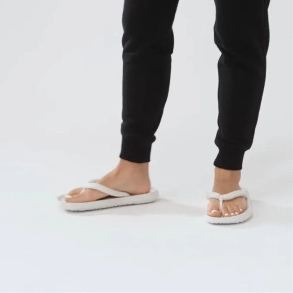Allbirds Slides Mens Size 10 Sugar Zeffer Flip Flops‎ Unisex White Blizzard NWT - Picture 2 of 13